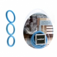 Виброкольцо Набор из трех голубых колец разного диаметра d=40 мм, 45 мм и 50 мм m2m1200sb